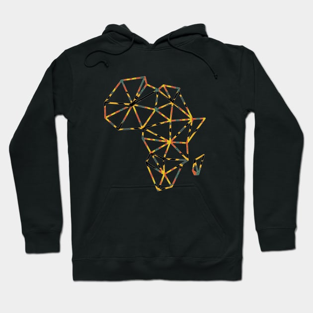 Africa Map, Geometric, African Ankara, Ghana Style Hoodie by kentevibes